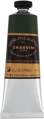 Vista 18 de Charvin Pintura acrílica profesional extrafina – verde absenta, tubo de 2.1 fl oz, pigmentos de triple fresado, resistente a la luz, pinturas