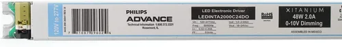 Vista 2 de Advance LEDINTA2000C24DO Controlador LED de atenuación, xitanio, 0-10V, 16-24-Vdc, 48W, 120/277V