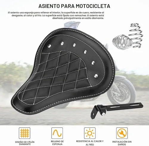 Vista 2 de Motocicleta Bobber Solo Asiento para Harley Sportster 883 1200 Chopper