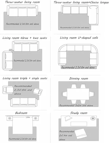 Vista 5 de Modern Gray Rectangular Area Rugs Living Room Bedroom Kitchen Rug Carpet Balcony Bedside Entrance Home Non-Slip Washable Floor Decor Mat