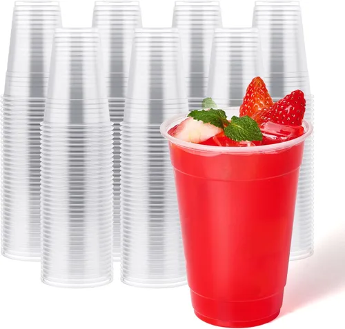 Vista 9 de JOLLY CHEF Paquete de 390 vasos de plástico transparente de 12 onzas, vasos desechables para café helado, batido, bebidas frías