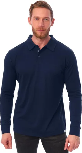 Vista 22 de 100% Merino Wool Polo Shirt Men - Short & Long Sleeve Shirt Base Later Negro
