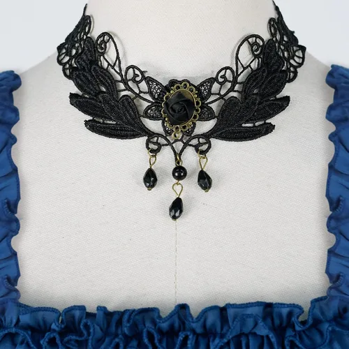 Vista 5 de Steampunk Victoria - Vestido largo para mujer, color liso, con tirantes