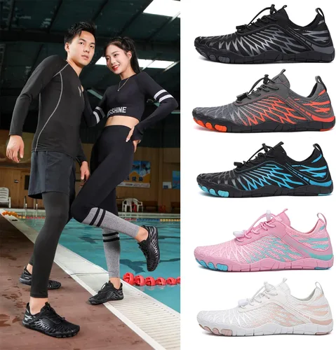 Vista 3 de GZTGZMWG Zapatos de agua para hombres y mujeres adultos, secado rápido, calcetines acuáticos descalzos para playa, natación, río, piscina, lago