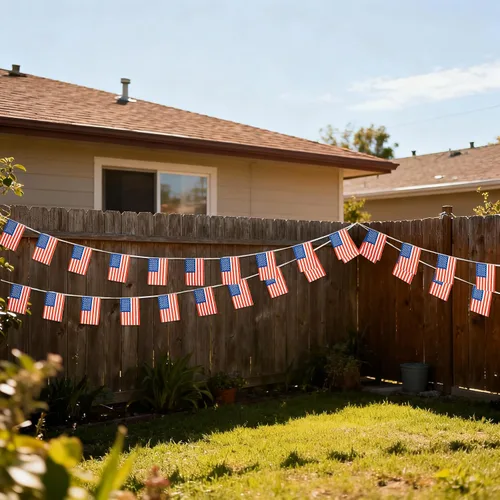 Vista 5 de Pequeña bandera estadounidense, mini bandera de Estados Unidos, decoración de banderines para desfiles, fiestas, aulas, jardines y festivales