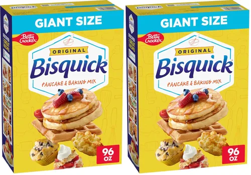 Vista 10 de Betty Crocker Bisquick - Mezcla para panqueques y hornear, original, hace alrededor de 30 panqueques, 20 onzas