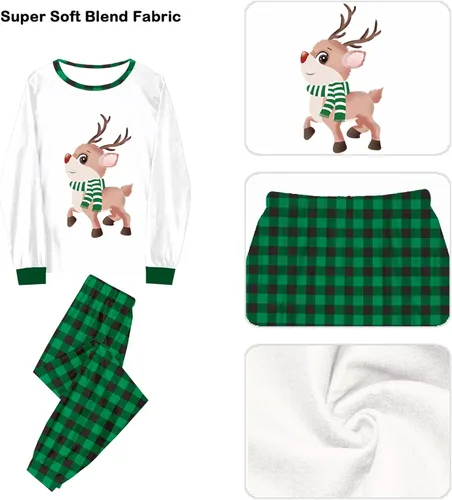 Vista 2 de Pijamas de Navidad para la familia, conjunto de pijamas de Navidad a juego para la familia, pijamas de Navidad para la familia, ropa de dormir 2023