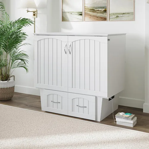 Vista 5 de Atlantic Muebles natucket Murphy cama Pecho, Madera Noble, Blanco