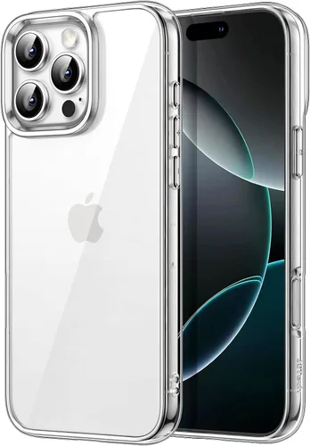 Vista 19 de JETech Funda para iPhone 16, antiamarilleo, color negro Shockproof Protection, Scratch Resistant Hard PC Back, Durable Transparent TPU Bumper