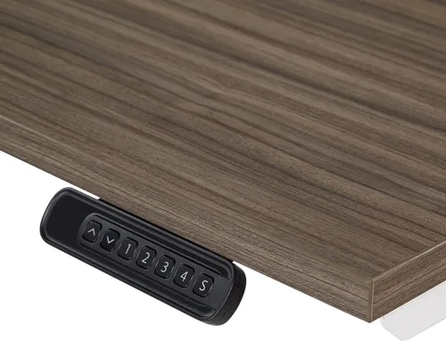 Vista 10 de Office Star Prado - Mesa motorizada de altura ajustable de 4 pies con control de memoria programable de 4 posiciones, parte superior de nogal urbano