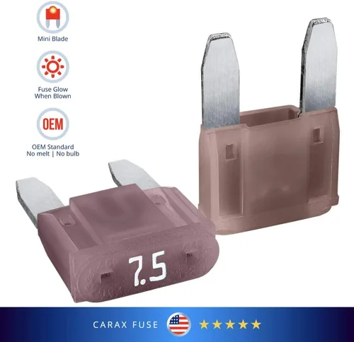 Vista 2 de CARAX Fusible Premium Mini Blade Smart Auto Glow Fusible Fácil Identificación (7.5A - 1pcs)