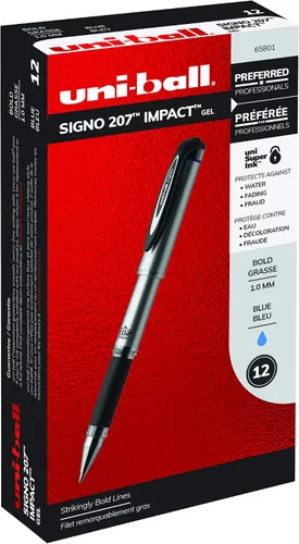 Vista 5 de Uniball Signo 207 - Bolígrafos de gel (12 unidades) y bolígrafos de gel de impacto Signo 207 (paquete de 12)