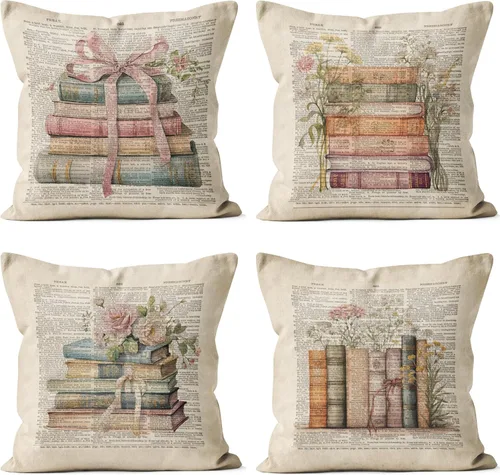 Vista 10 de Juego de 4 fundas de almohada inspiradoras bohemias de 18 x 18 pulgadas, regalos de afirmaciones positivas, coloridas citas motivacionales, fundas