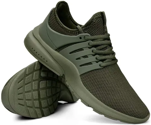 Vista 7 de Troadlop - Zapatos deportivo para mujer, antideslizantes, de meter, con cordones de adorno, para correr o caminar