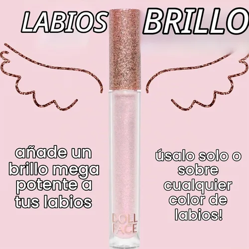 Vista 3 de Doll Face Brillo de labios Glitterazzi Liquid Lip Bling Purpurina con un brillo brillante para labios Acabado transparente Libre de crueldad