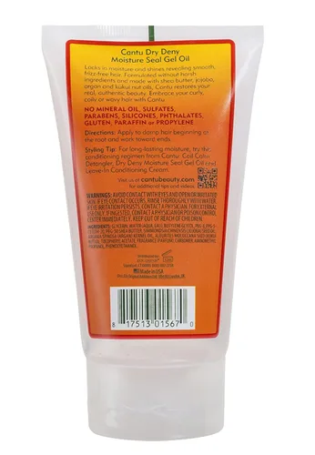 Vista 3 de Cantu Manteca de karité para cabello natural Dry Deny Moisture Seal Gel Oil, 5 onzas