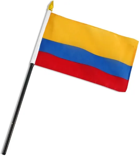 Vista 2 de Bandera de Colombia 4"x6" computadora Stick (sin base), Multicolor