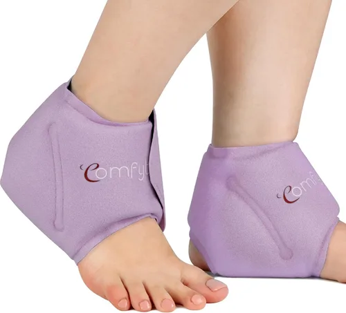Vista 11 de Comfytemp Bolsa de hielo de tobillo para fascitis plantar, hinchazón, alivio del dolor de pies, paquetes de hielo de gel para lesiones Azul