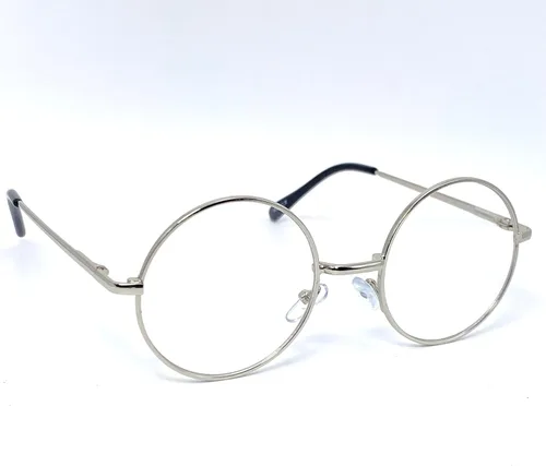 Vista 3 de Coffee Cake Eyewear Lente clara del marco metálico redondo pequeño retro para los hombres y las mujeres sin receta
