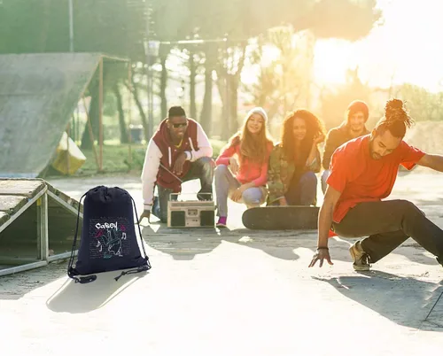 Vista 2 de Mato & Hash Mochila de algodón de baile personalizada Bolsa de baile personalizada Bolsa de lona hip hop