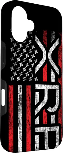 Vista 3 de iPhone 16 XRP Crypto - XRP criptomoneda - Bandera americana - Funda XRP