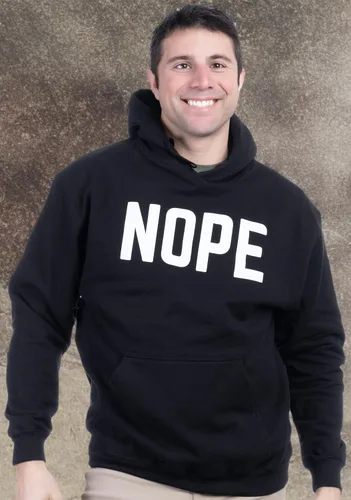 Vista 7 de Ann Arbor T-shirt Co. NOPE - Sudadera con capucha con capucha con sarcasmo sarcástico gruñón, mala actitud para papá, hombre y abuelo