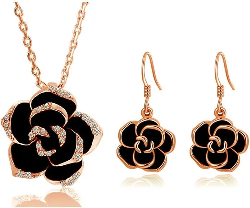 Vista 6 de Collar para mujer, pendiente, plata colgante, collar de cadena para mujer, aretes para fiesta, boda, conjunto de joyas de amor, práctico y útil