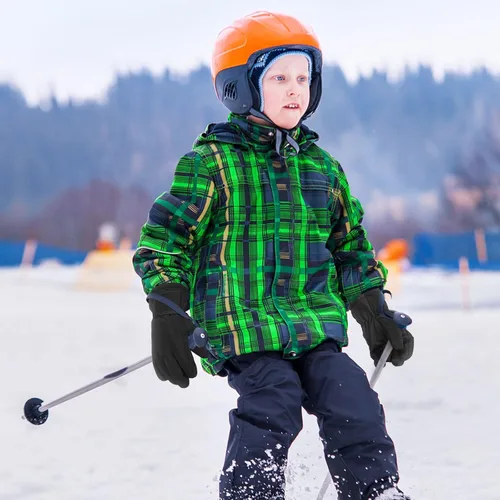 Vista 2 de Guantes de esquí para niños, 3 pares de guantes de invierno impermeables para niños, guantes de invierno aislados para snowboard y patinaje sobre