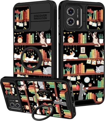 Vista 111 de Funermei Funda para Moto G Stylus 5G 2022, funda para teléfono con diseño de calavera de esqueleto para mujeres y niñas, diseño gótico, Como