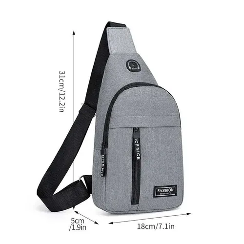 Vista 2 de Bolso de pecho antirrobo deportivo para hombre