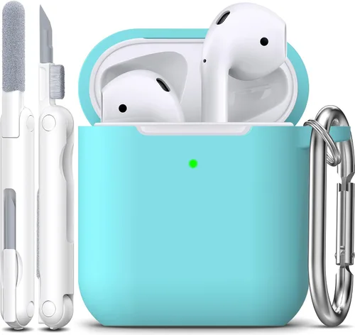 Vista 62 de R-fun for AirPods 2nd/1st Case Silicone Cover, Banana Violet Violeta plátano