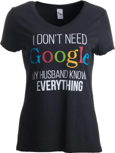 Vista 2 de My Husband Knows Everything Camiseta con cuello en V para mujer