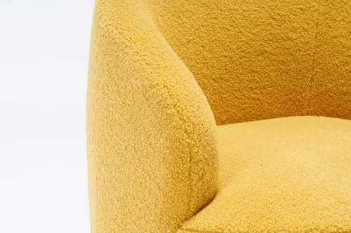 Vista 12 de Silla giratoria decorativa, moderna silla tapizada de barril con respaldo ergonómico y cojín cómodo, sillón individual de ocio para sala de estar