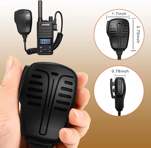 Vista 6 de SAMCOM Walkie Talkies GMRS de largo alcance con micrófono de altavoz USB-C, paquete de 4, radios bidireccionales de mano GMRS de largo alcance
