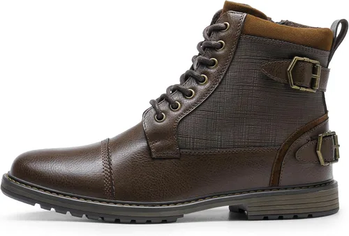 Vista 2 de Bruno Marc Botas de motocicleta para hombre, botas de vestir Oxford