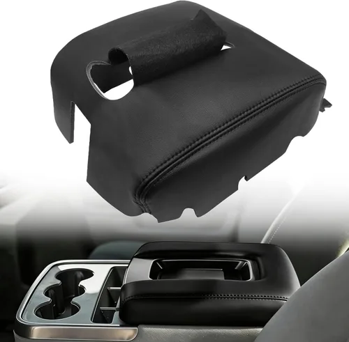 Vista 7 de NLQR Cubierta de Consola Central de Repuesto compatible con Chevy Silverado GMC Sierra 1500 2500 3500 2014-2018, Almohadilla de Caja