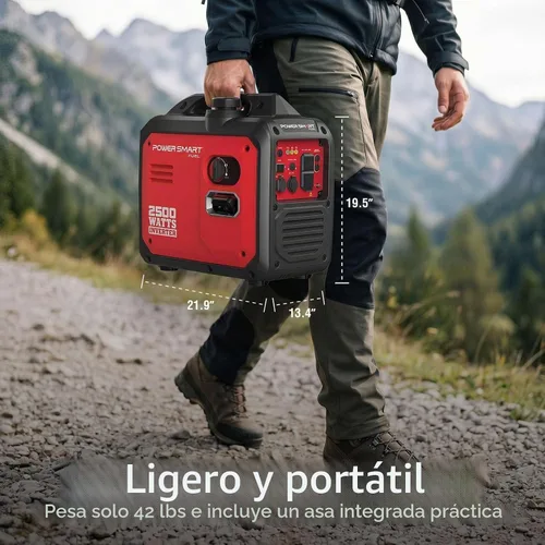 Vista 5 de Generador inversor portátil PowerSmart de 2500 vatios para acampar