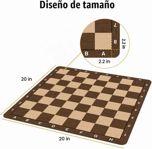 Vista 2 de LEAP Tablero de ajedrez de solo 20 pulgadas y 0.042 pulgadas, material de alfombrilla de mouse súper delgado, antideslizante, plegable o enrollable