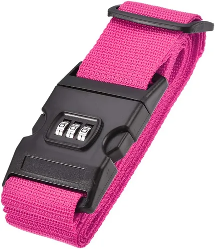 Vista 12 de uxcell Correa de equipaje para maleta con hebilla, cerradura de combinación, accesorio de embalaje de viaje de PP ajustable de 0.8 x 2.0 in, azul
