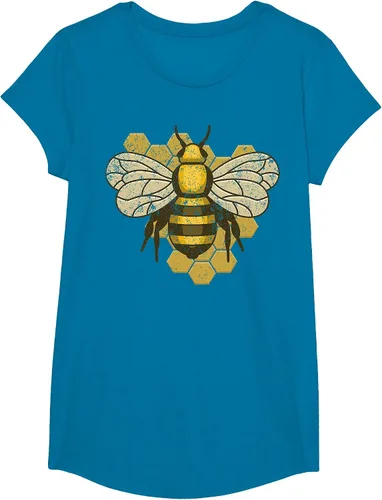 Vista 45 de Retro Beekeeper Beekeeper Honey Bumblebee Vintage Saves Bees T-Shirt Asphalt Grey