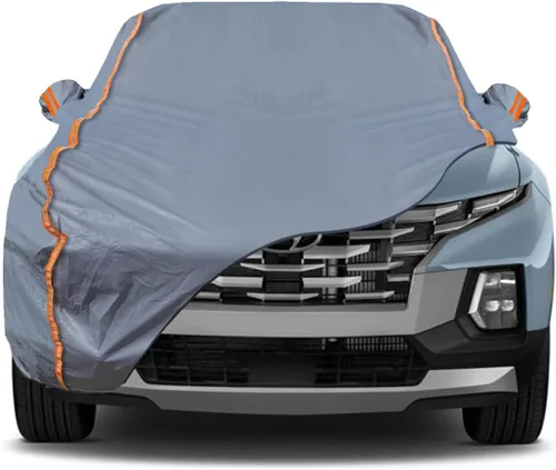 Vista 11 de TUCAREST - Funda de auto completa de 6 capas de alta calidad, diseño de cremallera de carcasa dura, impermeable, resistente a la intemperie