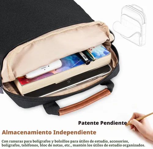 Vista 4 de Aplufine Funda de libro con cremallera, bolsa de libro de 11 x 9 pulgadas, bolsa protectora de libros, funda de libro para amantes de los libros