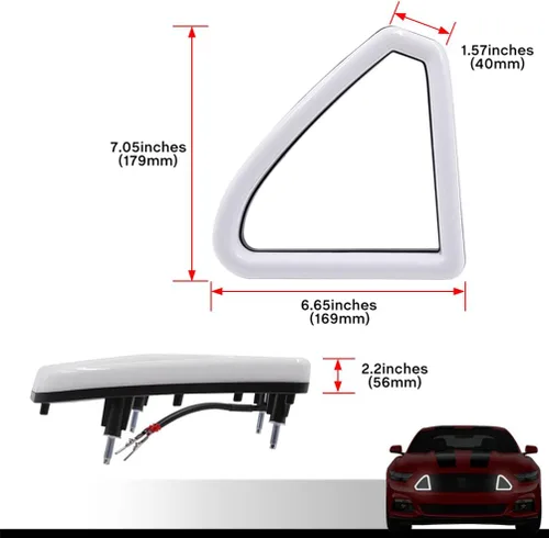 Vista 7 de Parrilla delantera DRL LED luces de funcionamiento para 2015 2016 2017 F0rd Mvstang parrilla delantera parachoques blanco LED montaje acento luces