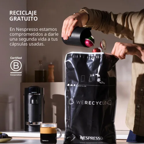 Vista 8 de Nespresso Vertuo Next Deluxe - Máquina de café y espresso de De'Longhi, cromo