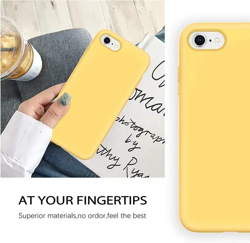 Vista 5 de GUAGUA Funda compatible con iPhone SE 2022/2020, iPhone 8, iPhone 7, 4.7 pulgadas, silicona líquida, gel suave, forro de microfibra delgada, cojín