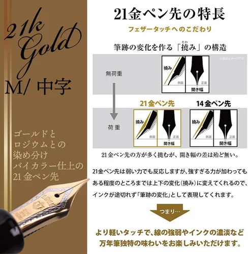Vista 4 de Sailor Pluma Estilográfica Professional Gear Gold 112036420 Punto Medio