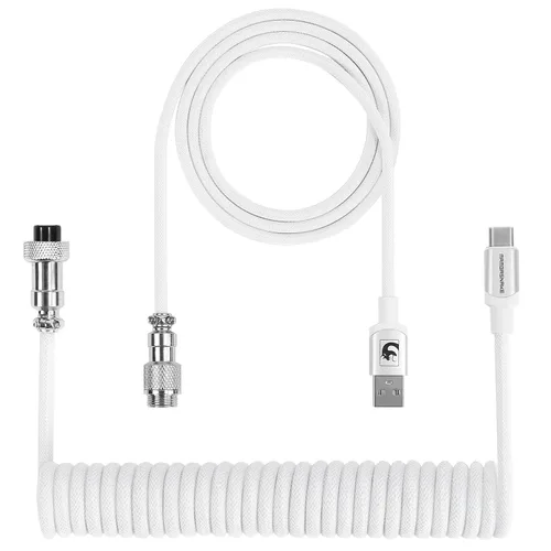 Vista 23 de LexonElec Cable de teclado para juegos, cable de teclado mecánico de conexión estable de doble manga USB tipo C, 6.6 ft (0.66 pies) con volante