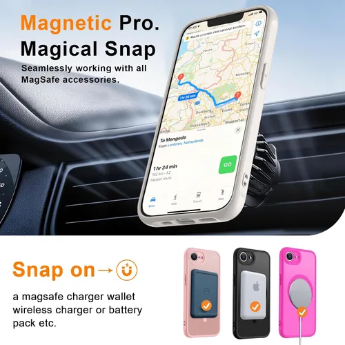 Vista 578 de MOCCA - Funda magnética resistente para iPhone XR de 6.1 pulgadas, compatible con MagSafe, funda con protección contra caídas de grado militar
