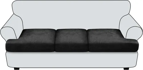 Vista 8 de Funda de cojín para sofá con aspecto de cuero, 1 unidad, elástica, para sala de estar, funda de cojín individual para sofá, protector de asiento