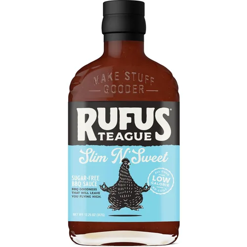 Vista 10 de Rufus Teague - Salsa BBQ sin azúcar Smoke 'N Chipotle - Salsa barbacoa premium - Botellas de 12.25 onzas - Paquete de 2 Keto Sauce with Stevia